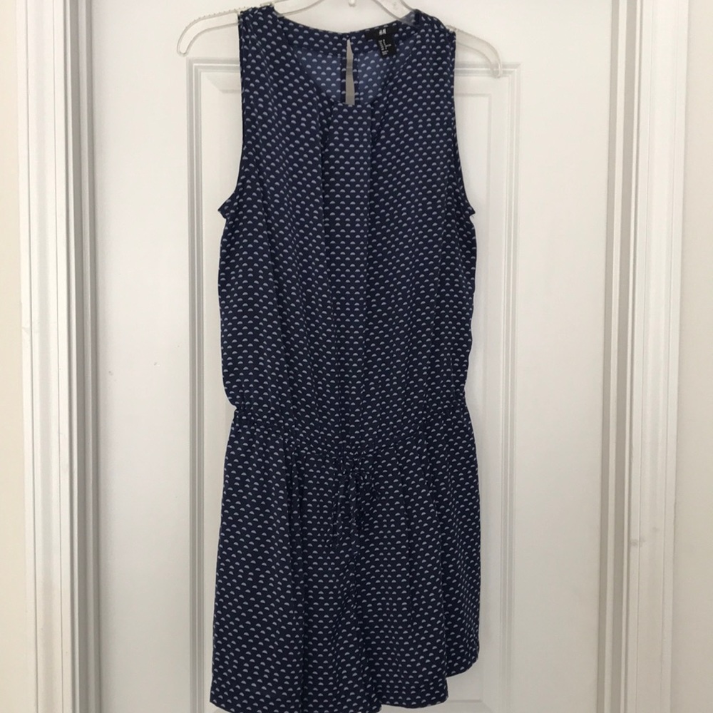 H&M Navy open back Romper